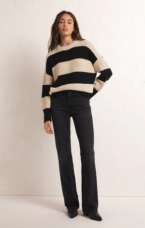 
            
                Load image into Gallery viewer, Fresca Stripe Sweater Black
            
        