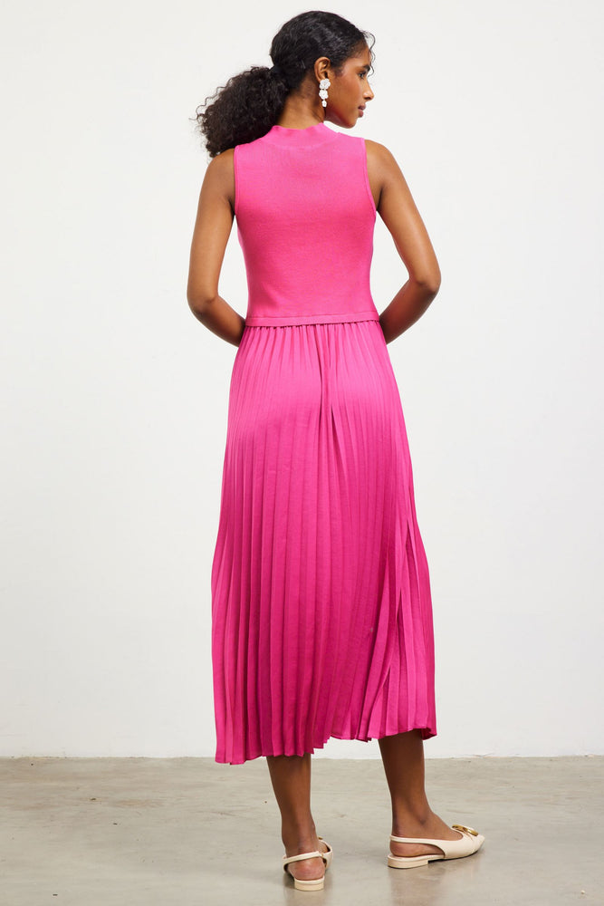 Blakely Pleated Tank Dress Pink