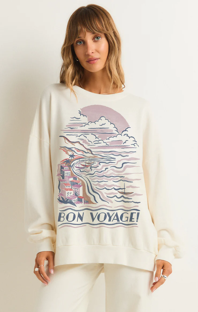 Bon Voyage Sunday Sweatshirt Sea Salt