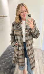 Sellwood Plaid Coat Gray/Brown/Black