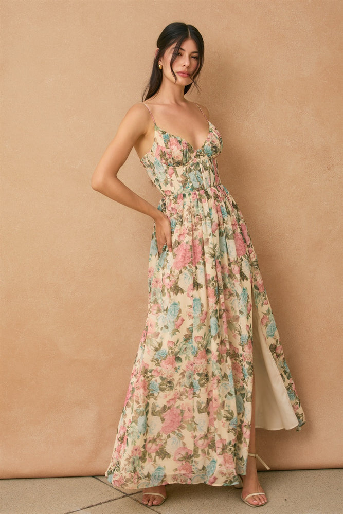 Sophie Corset Maxi Dress Romantic Floral S Sophie Corset Maxi Dress Romantic Floral S