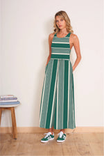 Anzio Dress Green Stripe