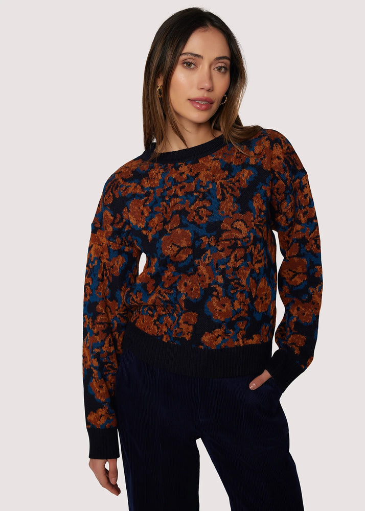 Autumnal Sonata Pullover Black Multi Floral