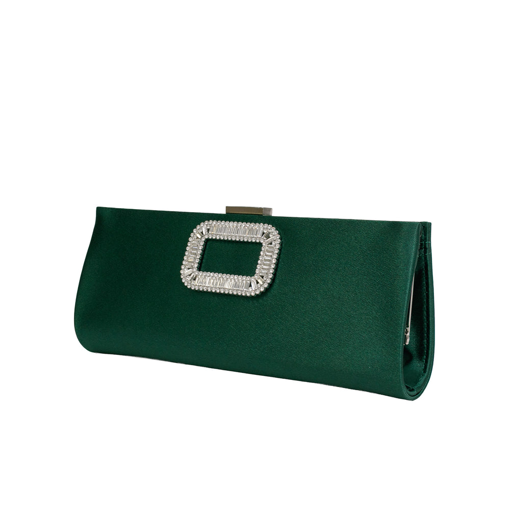 Satin Clutch Green
