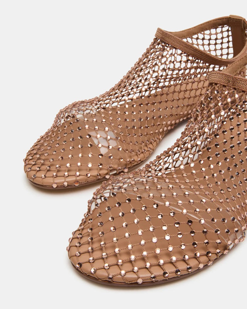 Mino Rhinstone Flats Blush