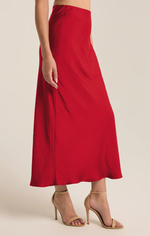 Europa Poly Sheen Skirt Haute Red