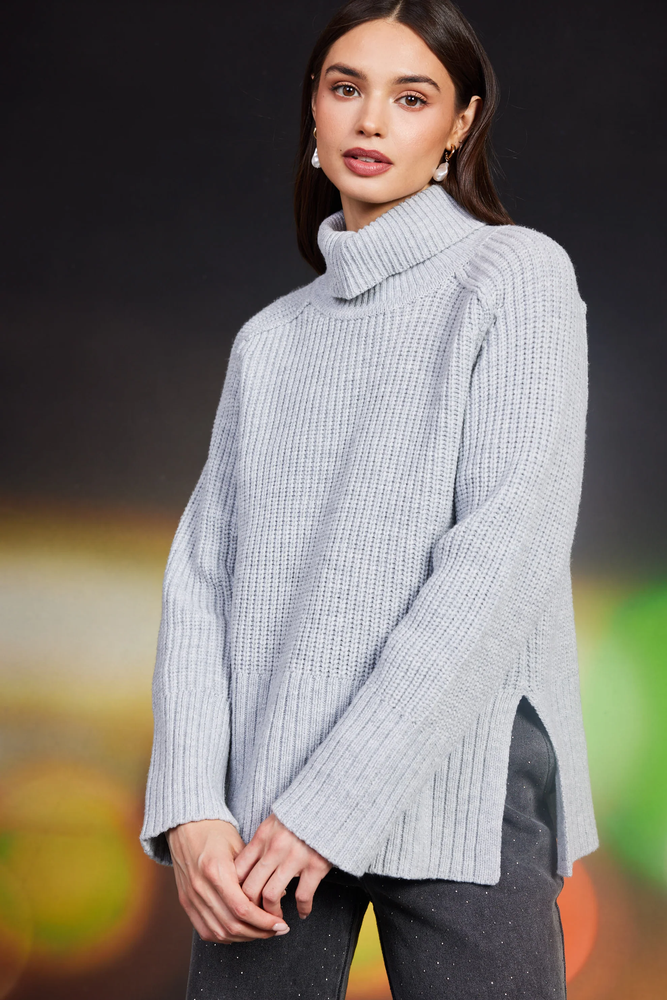 Sonya Turtleneck Sweater Grey