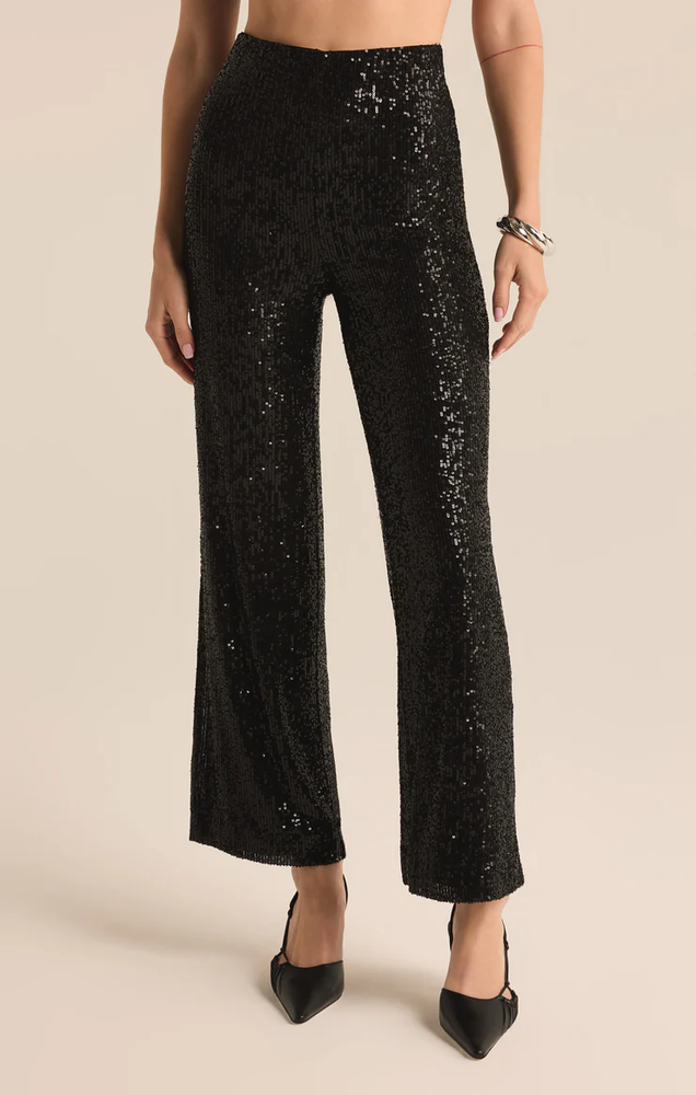 Skylar Sequin Pant Black