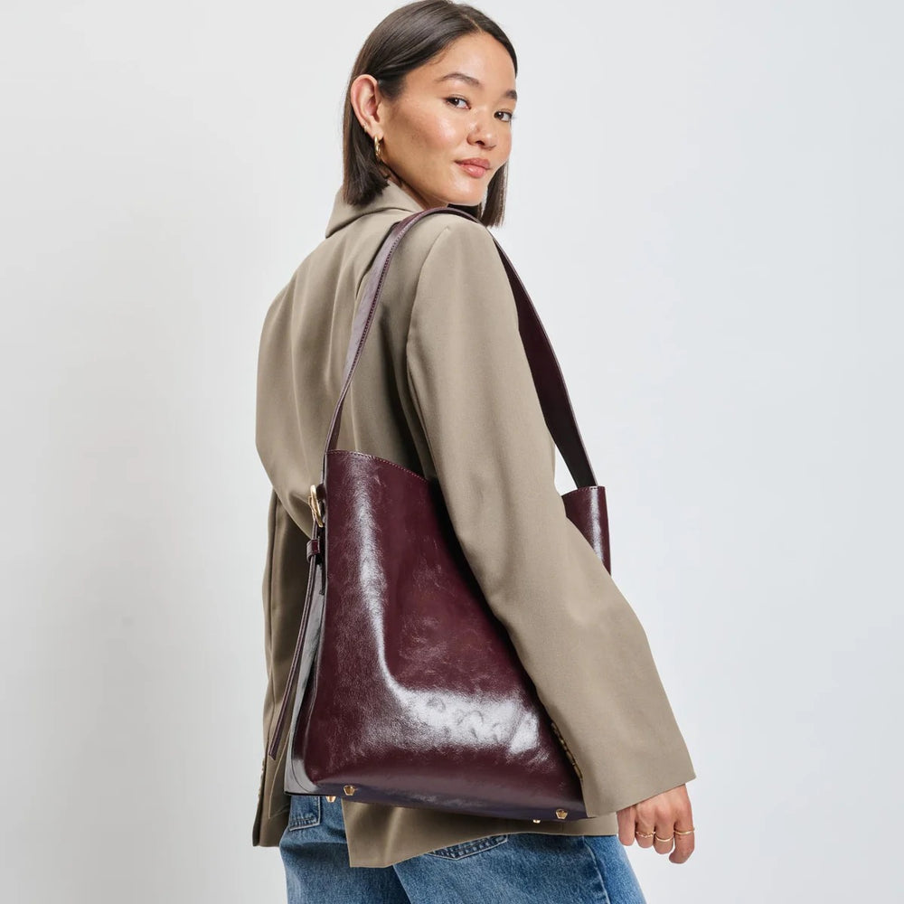 Brooke Bucket Bag Burgundy