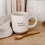 Cream Stoneware Mug 14oz - Rise + Shine