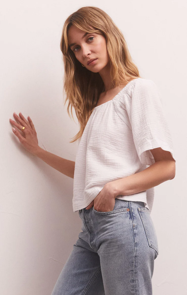 No Rules Gauze Top White