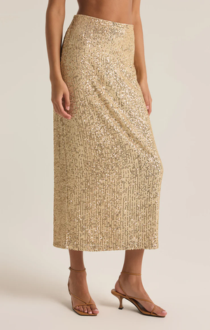 Saturn Sequin Skirt Champagne