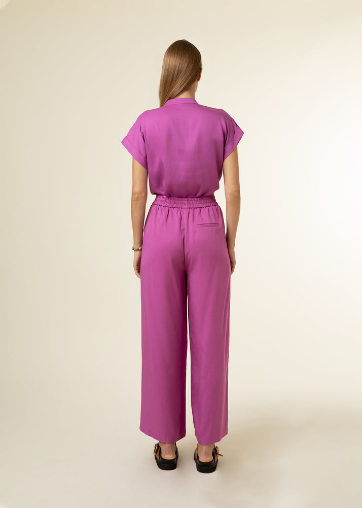 
            
                Load image into Gallery viewer, Celene Ladies Woven Top Violet
            
        