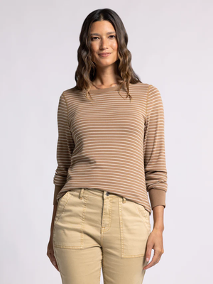 Stacy Top Toasted Coconut Stripe