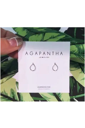 Agapantha Raindrop Studs Sterling Silver