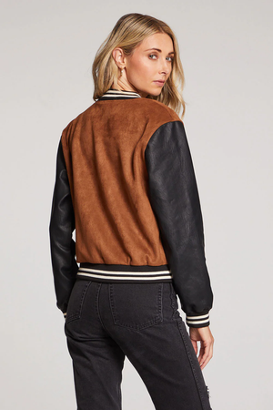 Carolina Jacket Cedar (Black Vegan Leather Sleeves)