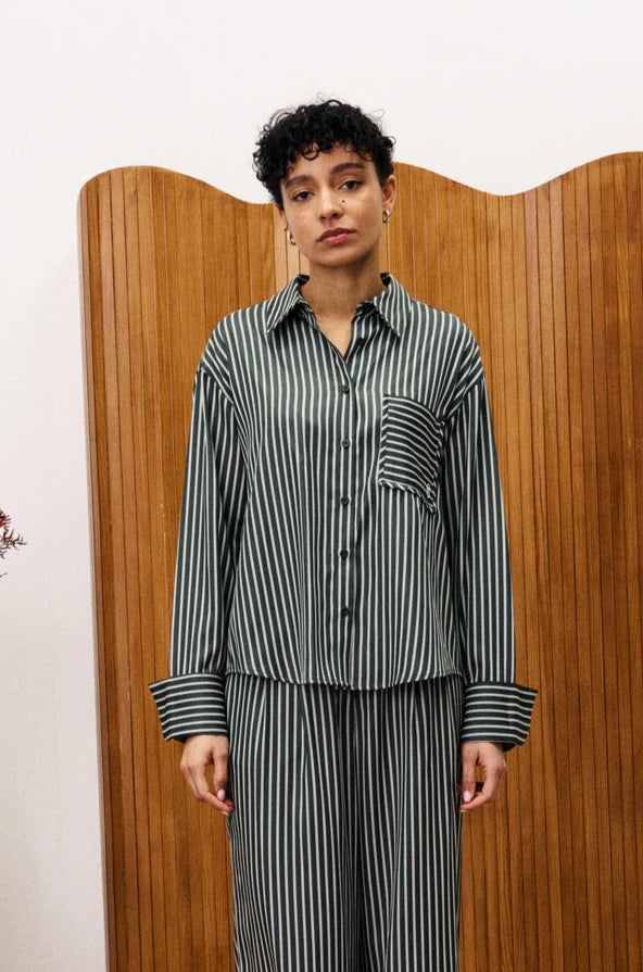 Chester Stripe Shirt Green