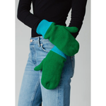 Colorblock Mittens - Blue/Green