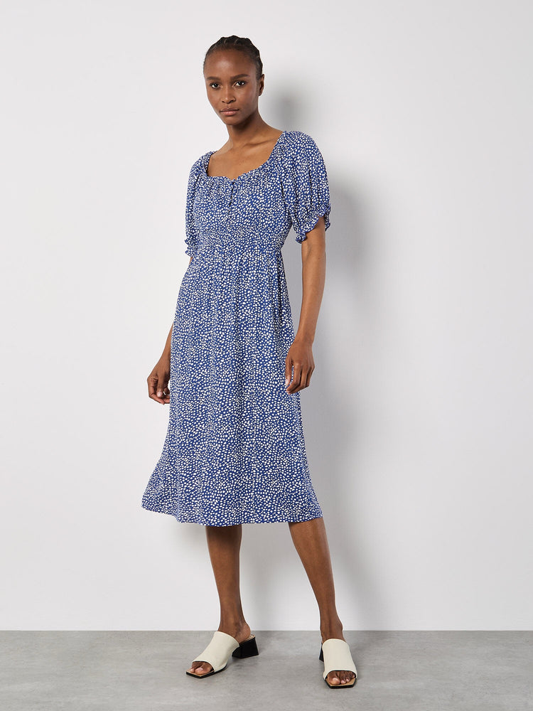 Dotty Constellation Milkmaid Dress Cobalt – Mapel Boutique