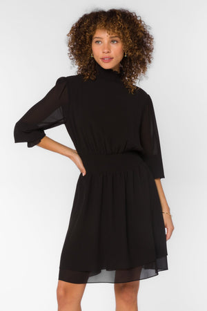 Suki Long Sleeve Dress Black