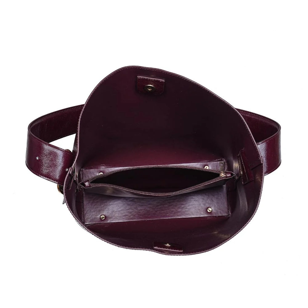 Brooke Bucket Bag Burgundy