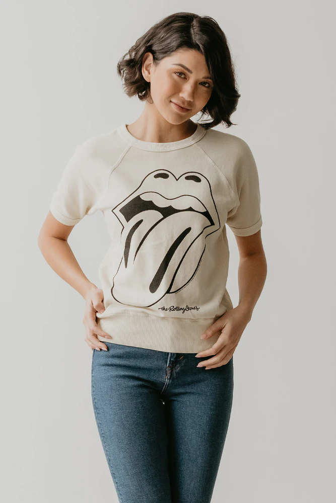 
            
                Load image into Gallery viewer, The Rolling Stones Raglan Tee Ivory
            
        