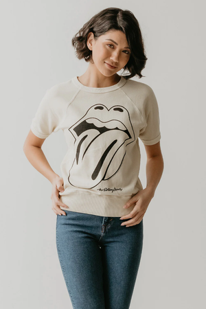 
            
                Load image into Gallery viewer, The Rolling Stones Raglan Tee Ivory
            
        