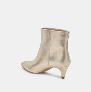 Dee Booties Distressed Leather Platinum