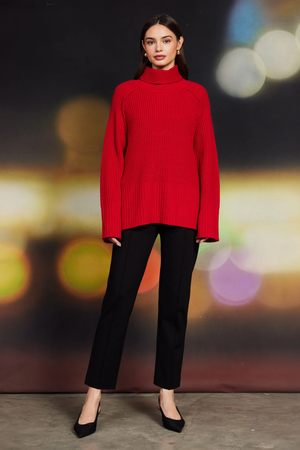 Sonya Turtleneck Sweater Red