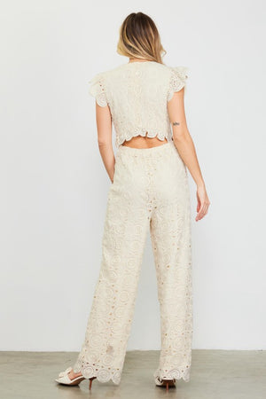 Crochet Jumpsuit Ivory