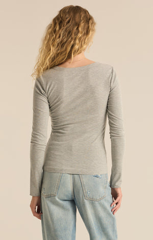 Variegated Layer Top Classic Heather Grey