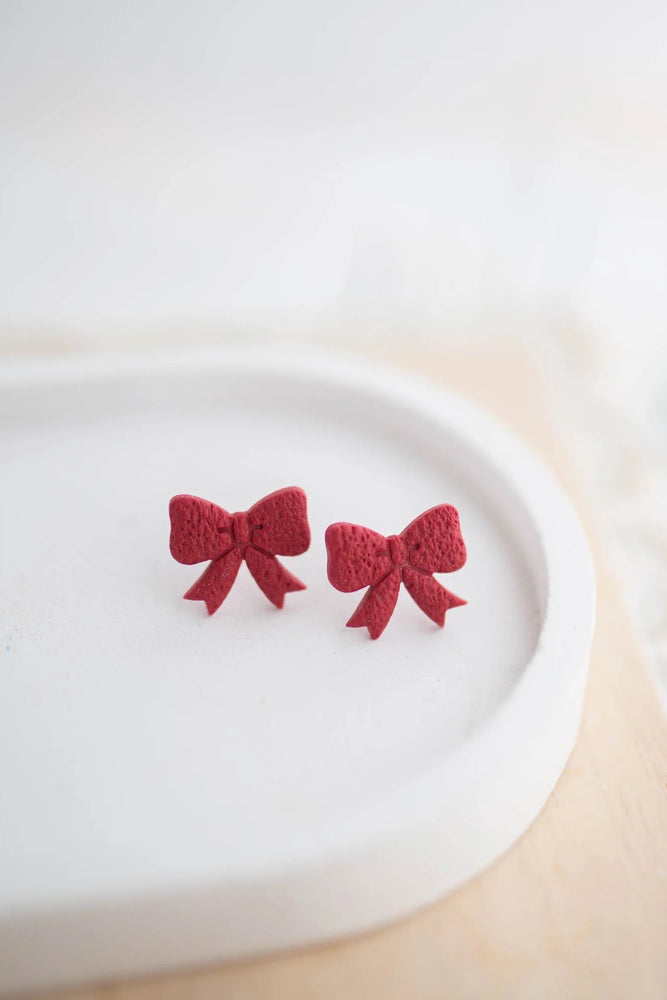 Festive Studs - Red Bows