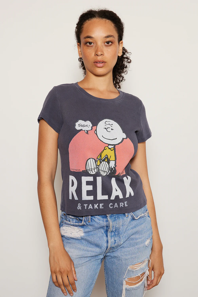 Peanuts Relax Baby Tee Charcoal