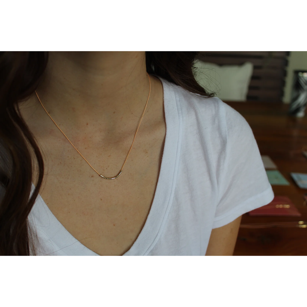 Morse Code Gold Necklace - BFF