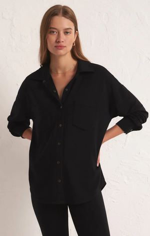 
            
                Load image into Gallery viewer, WFH Modal Shirt Jacket Black
            
        