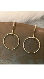 Open Full Circle Polished Earrings Sterling Silver
