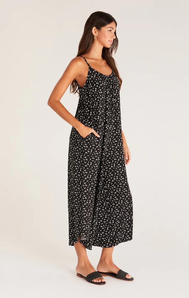 
            
                Load image into Gallery viewer, Ditsy Flared Jumpsuit Black
            
        