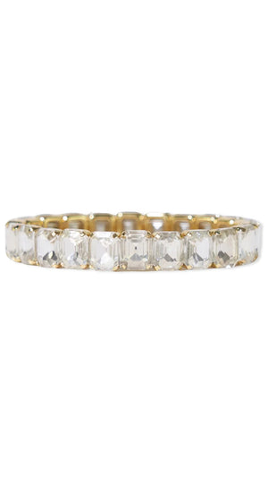 
            
                Load image into Gallery viewer, Etta Rectangle Stretch Bracelet Clear
            
        