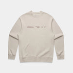 Sueded Slogan Crewneck Bone