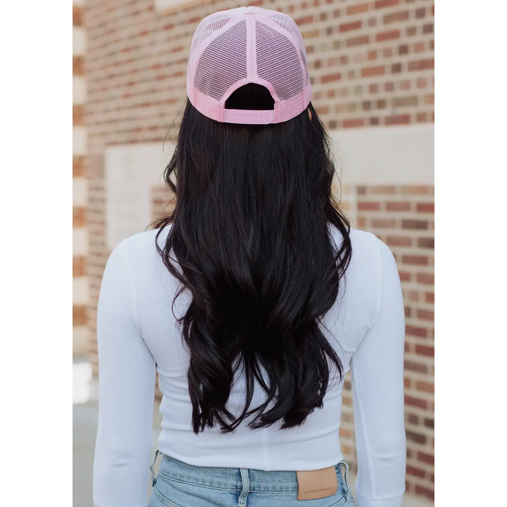 Merry Trucker Hat Pink