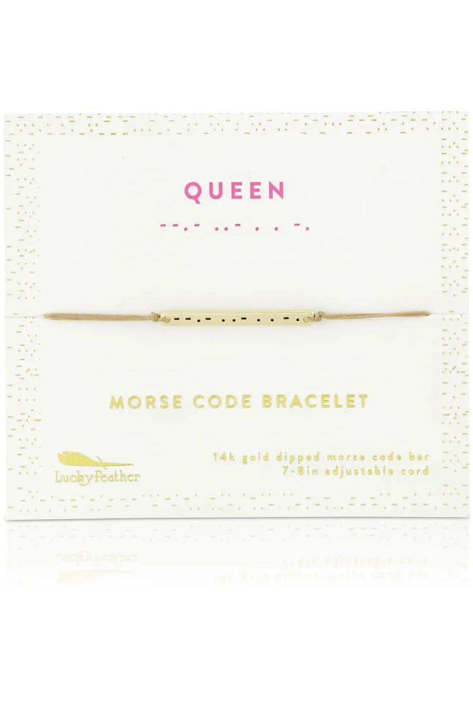 Morse Code Bar Bracelet - Queen