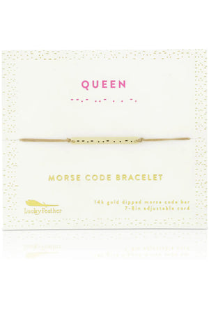 Morse Code Bar Bracelet - Queen