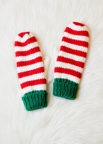 Candy Cane Stripe Mittens