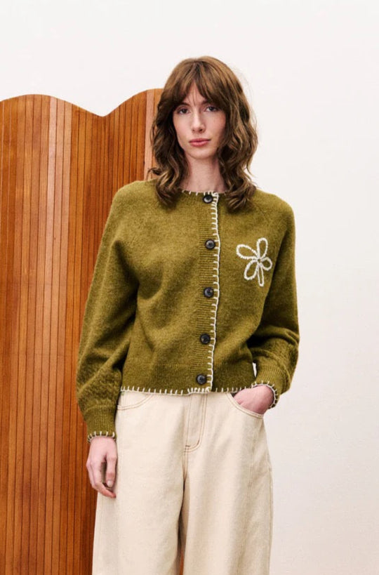 Bergamote Cardigan Green