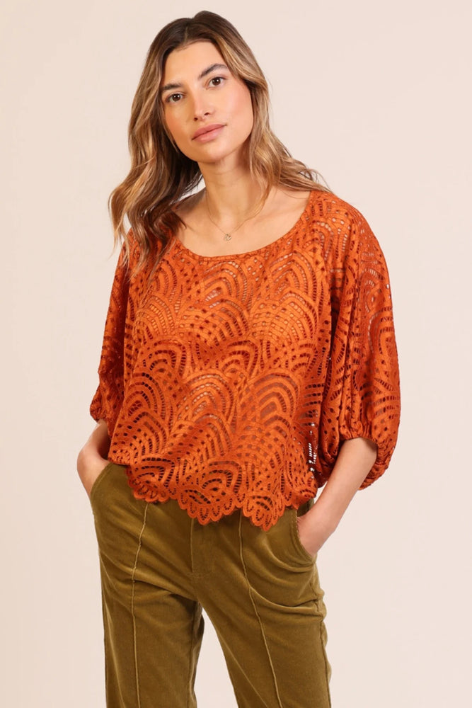 Bloom Blouse Rust