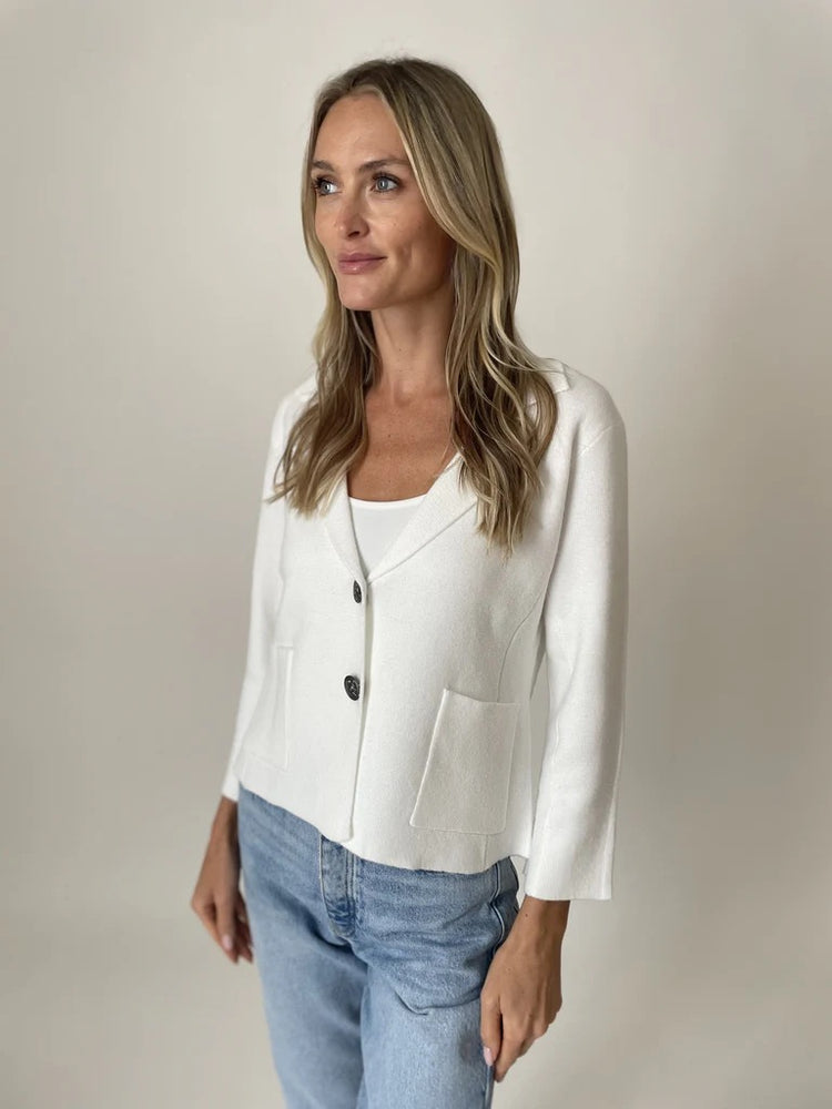 Louisa 3/4 Sleeve Blazer White