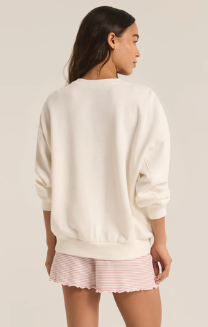 Oversized Weekends Sweatshirt Bone