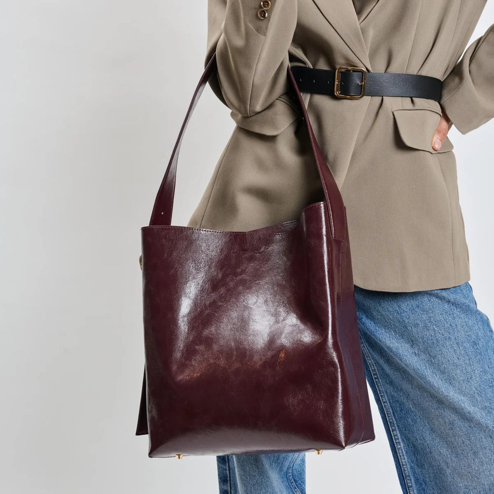 Brooke Bucket Bag Burgundy