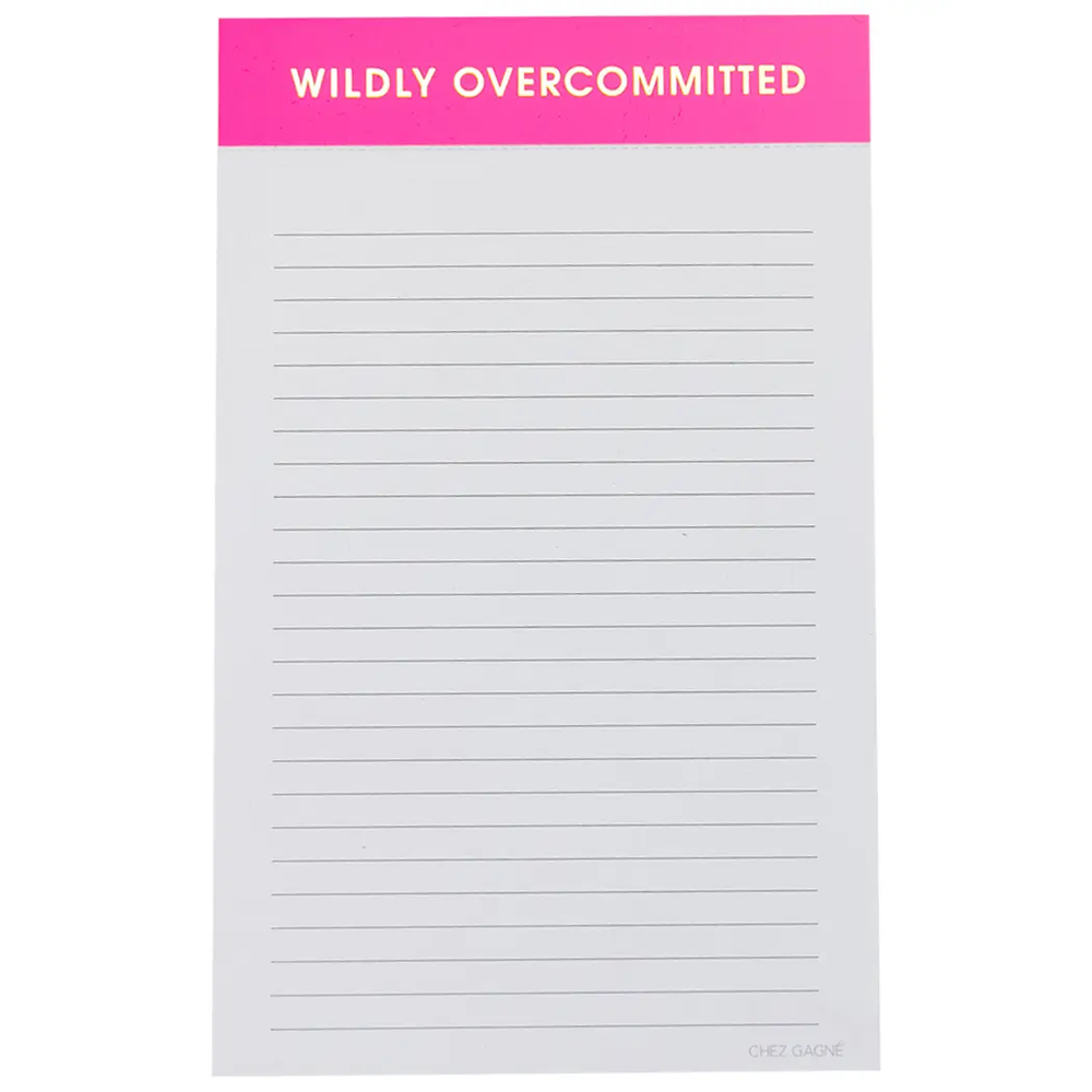 Wildly Overcommitted Notepad Bright Pink