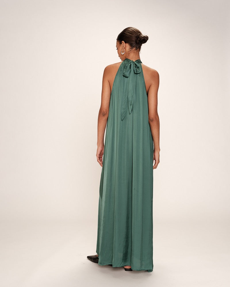 Rose Satin Dress Emeraude